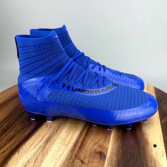 Under Armour Highlight 2 Men\'s Size 10.5 MC Knit Royal Blue Football Cleats NEW main image 5